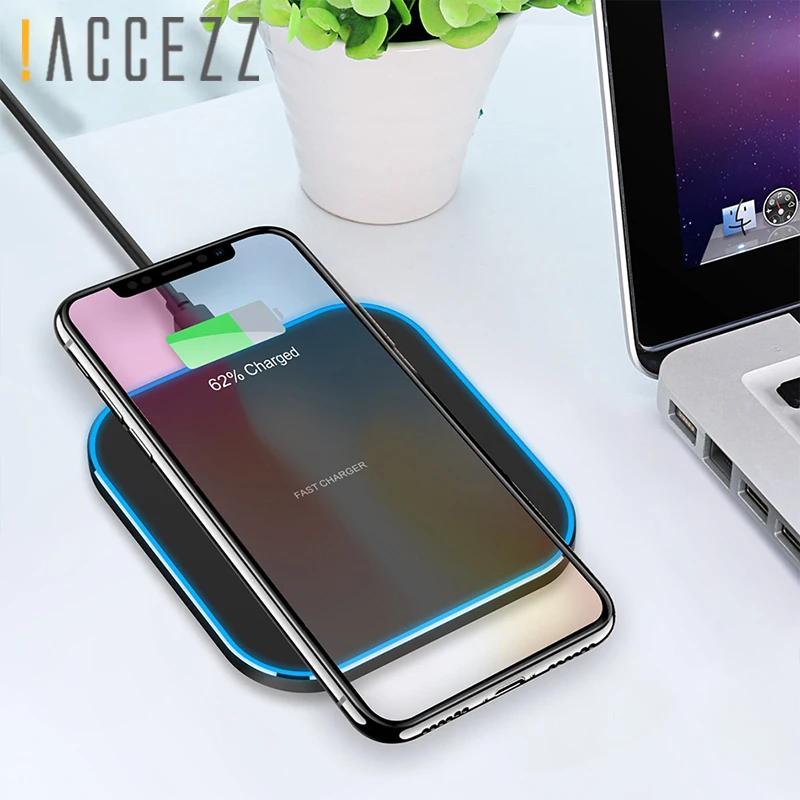 

!ACCEZZ 7.5W Portable Qi Wireless Charging For iPhone X 8 XS Max XR Phone Charger 10W For Huawei Samsung Galaxy S9 S8 Plus Note9