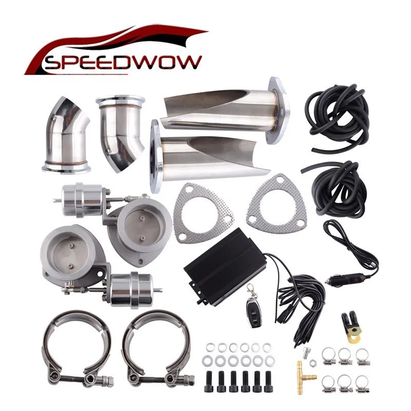 SPEEDWOW 2.5'' Stainless Steel Exhaust Be Cut Pipe Exhaust Cutout Kit