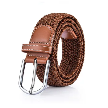 

Men/Women's Knitted Belt Unisex Casual Canvas Pin Buckle Belt Male Female Fashion Elastic Wild Youth Belt Waistband