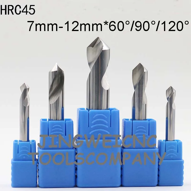 

HRC 45 Tungsten Carbide NC Spot Drill countersink drill bit 7mm 8mm 9mm 10mm 12mm with 60 90 120degree