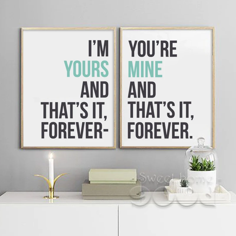 

Love Quote Canvas Art Print Painting Poster, Wall Pictures For Home Decoration, Wall Decor FA086, set of 2