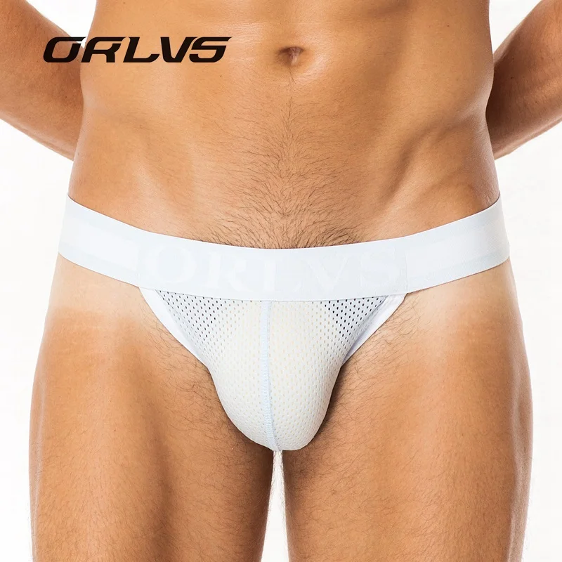 Лидер продаж мужское нижнее белье ORLVS jockstrap сексуальное с веселыми рисунками