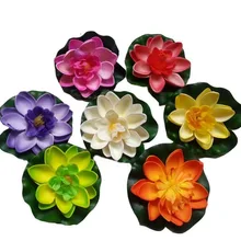 7 шт./компл. 18 см Искусственный EVA лотоса водяная Лилия Цветущая мини-пена цветочного бутона басейн Аквариум Пруд для дома и сада