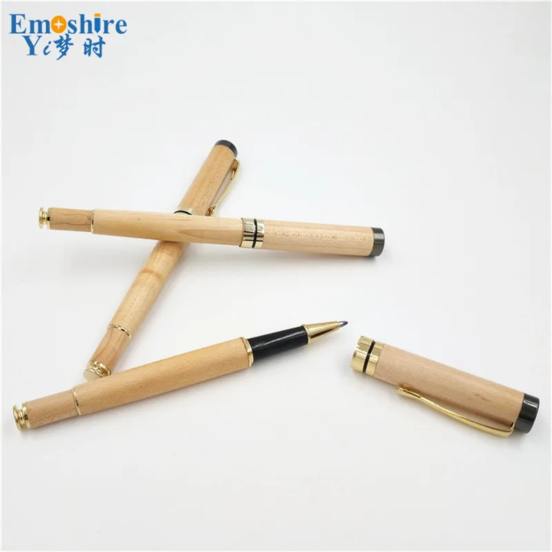 

New Arrival Fashion Gifts Creative Wood Roller Ball Pen Ballpoint Pen for Writing Stationery School Officl Supplies P078