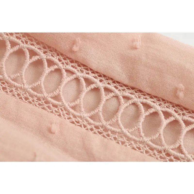 Винтажные Женские топы и блузки 2019 Boho плиссированная вышивка Kawaii розовая блузка