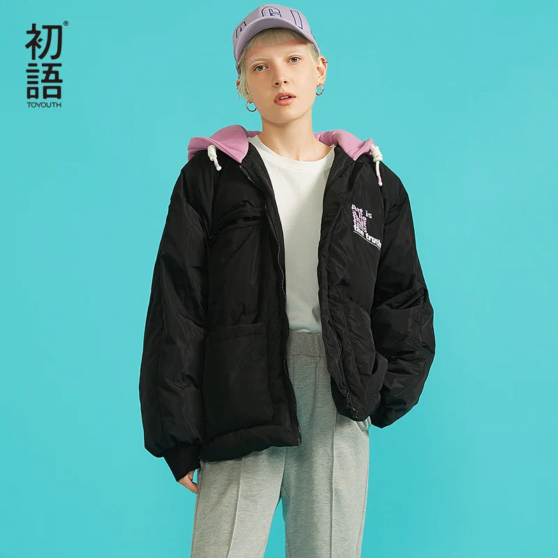 Toyouth Winter Women Short Parkas Hooded Padded Outwear Warm Coats Thickening Hoodies Overcoat Casual Streetwear Coat 2018