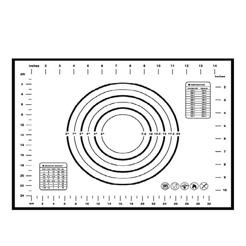 1 шт. кухонная силиконовая для выпечки коврик для теста Сахар ремесло печенье рулет не стикер кухонные инструменты 60X40 см/4030 см листы для выпечки коврик для стола