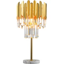 Роскошный дизайн хрустальные настольные светильники Современные настолные лампы AC110V 220 V Золотая кристальная прикраватная лампа