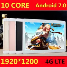 Free Shipping 10 inch tablet pc Deca 10 core MTK6797 3G 4G GPS Android 7.0 4GB 64gb Dual Camera 8.0MP 1920*1200 IPS Screen