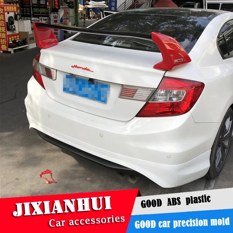 Trunk Spoiler for Hyundai Elantra 2017-2018 Sedan 4Dr Diffuser LED Brake Light
