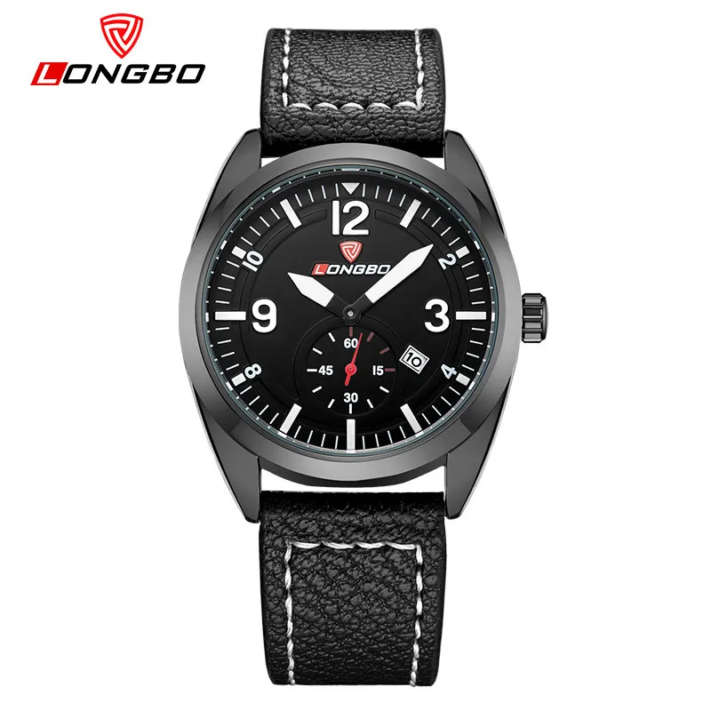 

LONGBO leather strap retro element Jam Tangan Perniagaan Watch Lelaki following you heart fashion waterproof watch