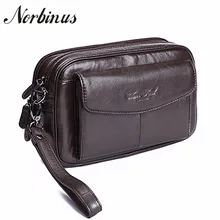 Bramd Genuine Leather Men Business Clutch Bags Mobile Phone Case Cigarette Purse Pouch First Layer Cowhide Male Handy Bag Wallet williampolo minimalist business men s clutch bag genuine leather flap handy wallet men clutches with cigarette case phone pocket