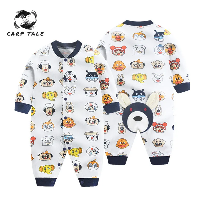 

2019 new 0-24M newborn baby children's clothing baby girl boy multicolor printing piece tight skin cute baby long sleeve
