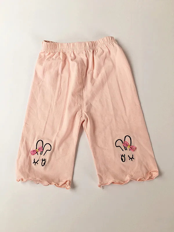 1 шт./лот) хлопок, новинка года, летние розовые мягкие шорты с кроликом для девочек, 80 см - Цвет: Розовый