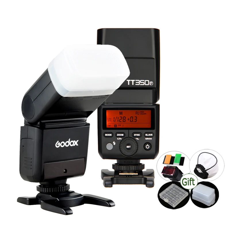 Вспышка Mini Godox Speedlite TT350F TTL 2 4G HSS 1/8000s для цифровой камеры Fuji Fujifilm X Pro2 T20 T2 T1 E1 X100F|godox
