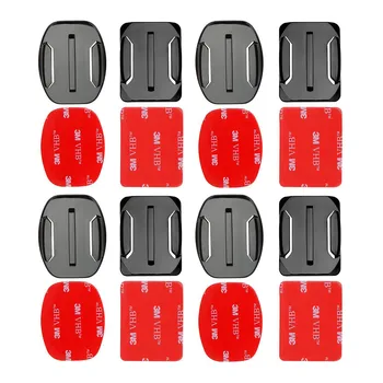 4pcs Flat and Curved Base Mount 3M VHB Stickers For GoPro Hero 5 3 4 Session Xiaomi Yi 4K Kit SJ4000 Mount Gopro Accessories Set