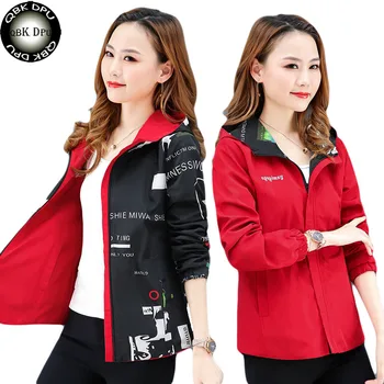 

Women's Hooded Jackets 2019 Summer Causal windbreaker Women Basic Jackets Coats Sweater Zipper Lightweight Jackets Bomber Famale