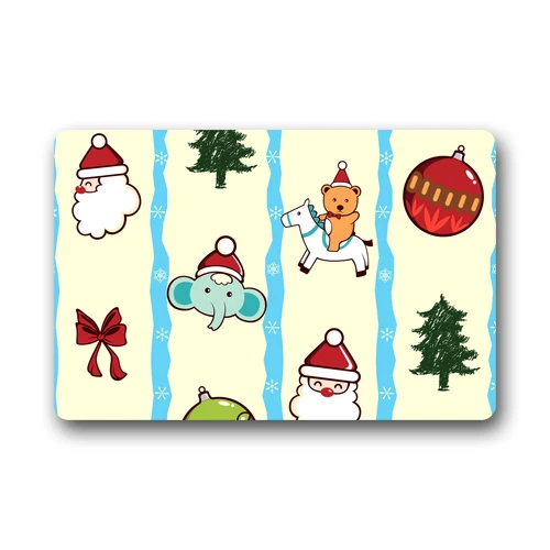 Nice Personalized Seamless Pattern Christmas Cartoons Fascinating Printed Doormats | Дом и сад