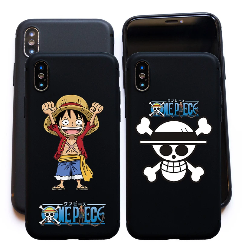 Милый мягкий силиконовый чехол с мультипликационным принтом Луффи для iPhone X XS Max XR