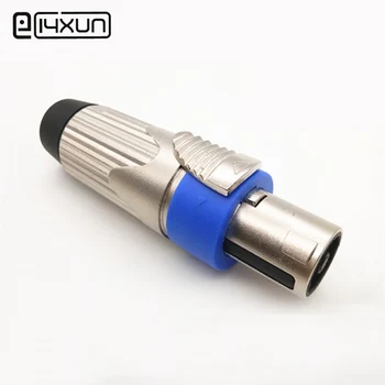 

1PCs Speakon 4Pin Speaker Connector Adapter New Professional XLR 4 pole Audio Cable Male Plug