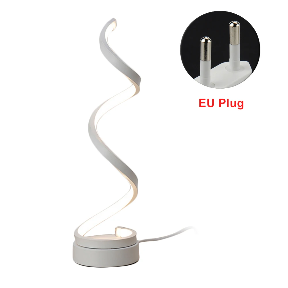 

Energy Saving Soft Brightness Table Lamp Desktop Led Side-glowing Study Bedside Spiral Shape Adjustable Eye Protection