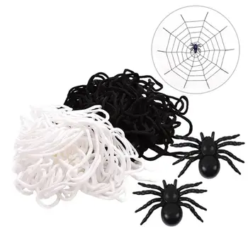 

Giant Huge Halloween Spooky Spiders Webbing Web Decorations Creative Scary Party Decoration