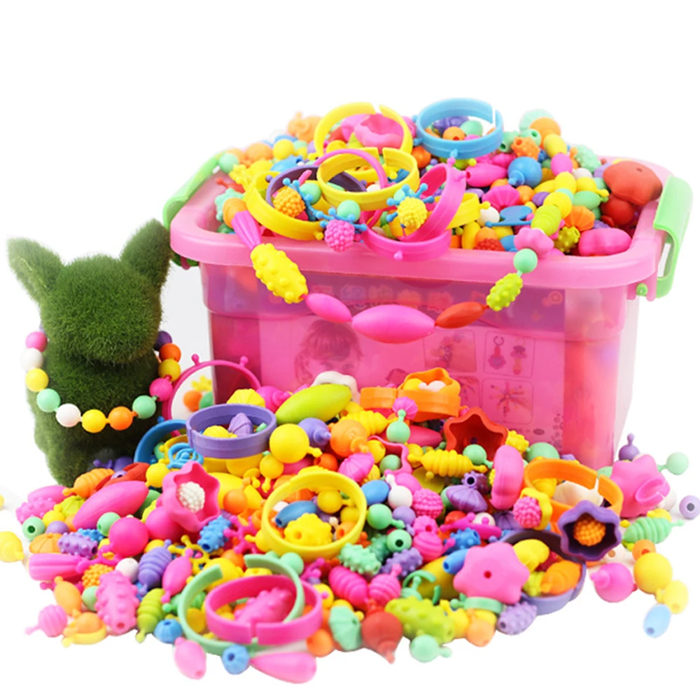 

1005pcs Cordless String Pop Beads Toys Handmade Jewelry String Beads Set Make Up Necklace Bracelet Creative Educational Toys