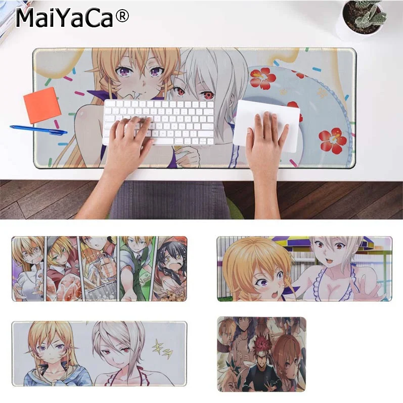 

MaiYaCa Custom Skin FOOD WARS Beautiful Anime Mouse Mat Free Shipping Large Mouse Pad Keyboards Mat