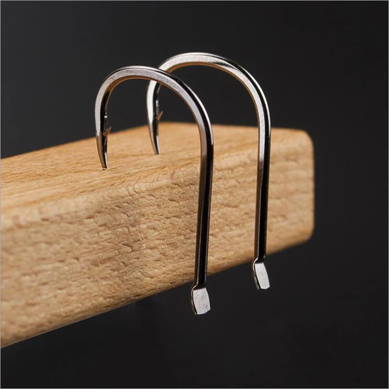 500PCS/Set High Carbon Steel Catfish Hook Barbed Catfish Fishing Hooks Wide Gape Fishing Tackle Accessories Sharp Fishing Hook