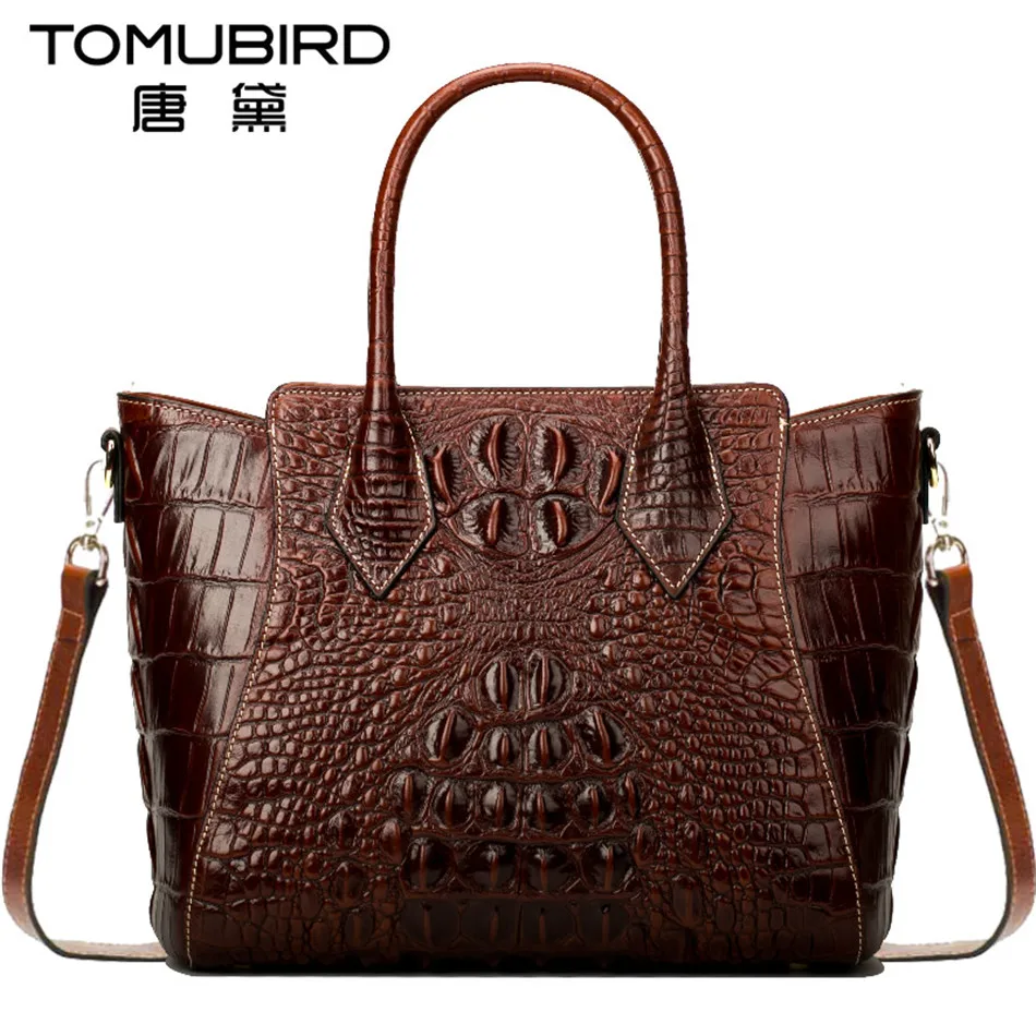 

Tomubird Luxury women top-handle bags Imported cowhide female bag vintage crocodile grain bolsos mujer de marca famosa 2018