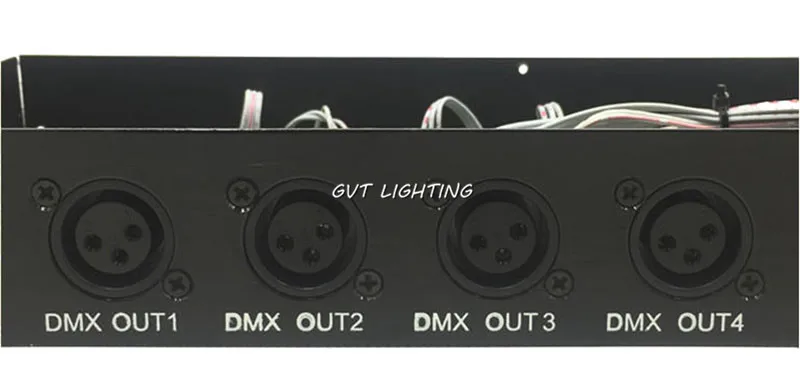 DMX amplifier Splitter AC100-240V input DMX signal repeater 4 output ports signal distributor for Moving Head Pinspot Bar Lights
