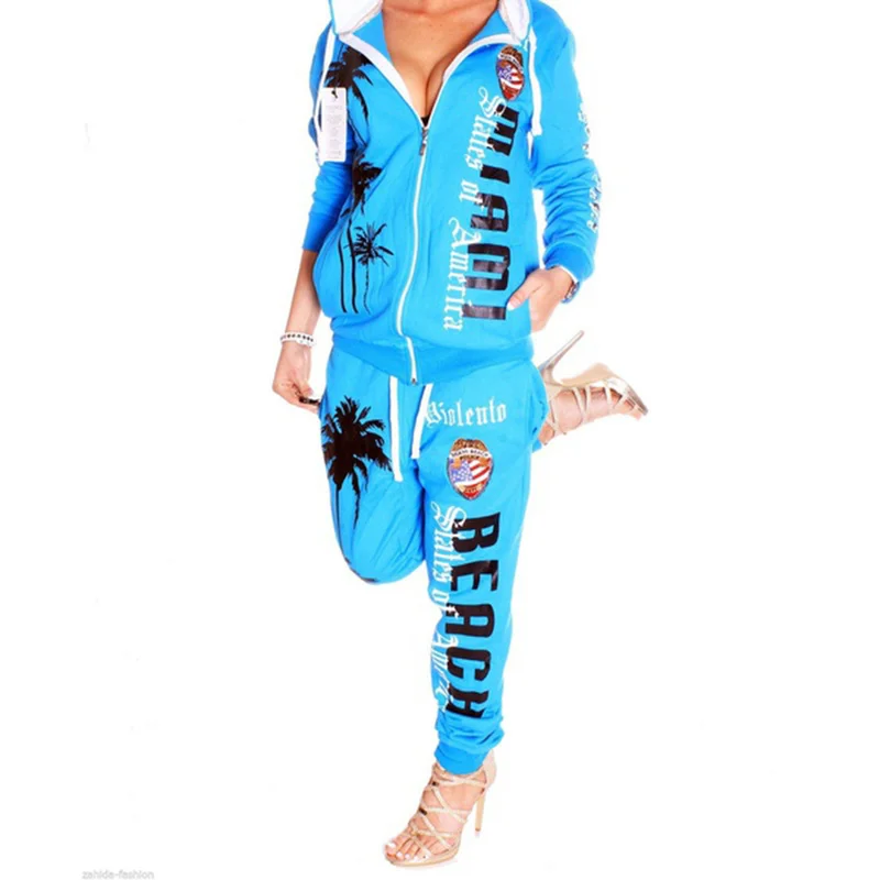 

ZOGAA Women Sets Tracksuit Two Piece Set Hooded Sweatshirt And Pants Printed Sportswear Casual Sweatsuits for Women Outfits
