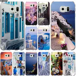 Для samsung Galaxy S2 S3 S4 S5 S6 S7 edge Plus S8 S9 плюс Coque с красивыми ия Санторини Греция мягкие чехлы для телефонов