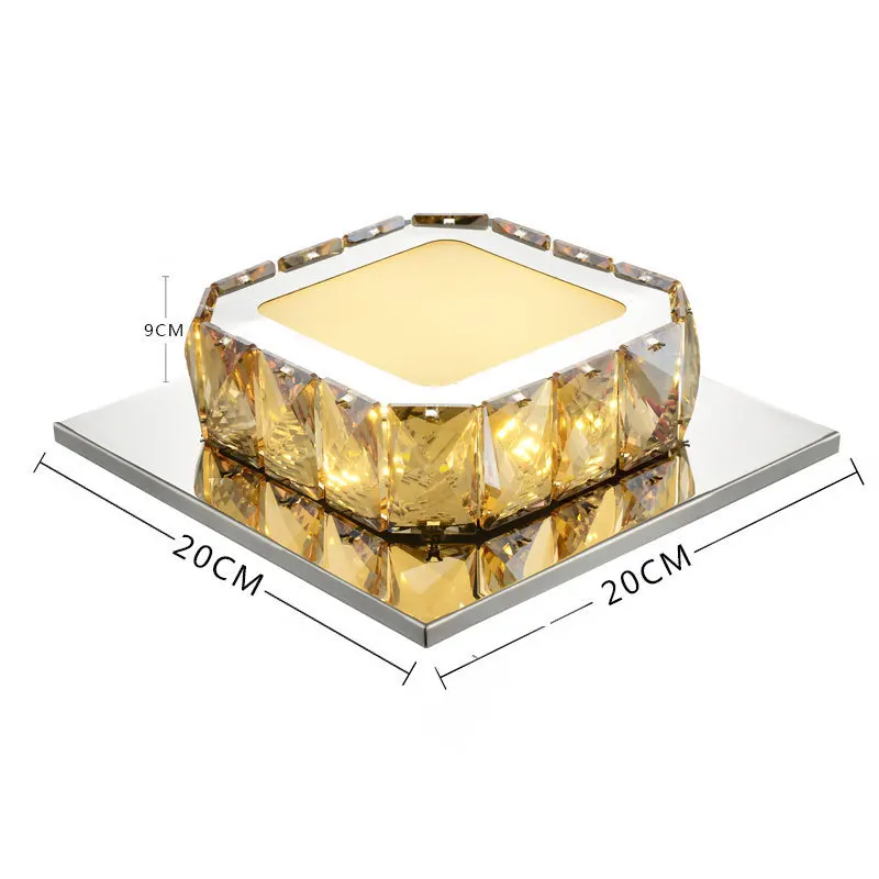 

Modern Simple Led Crystal ceiling light Room light Corridor Balcony Passing lamp Corridor light Home lamp ceiling light Square