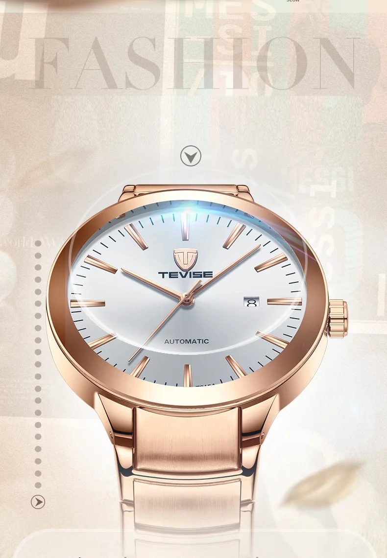 TEVISE Mens Watches Top Brand Luxury Simple Automatic Watch Man Date Waterproof Mechanical Wristwatches T845A Dropshipping 2019 (9)