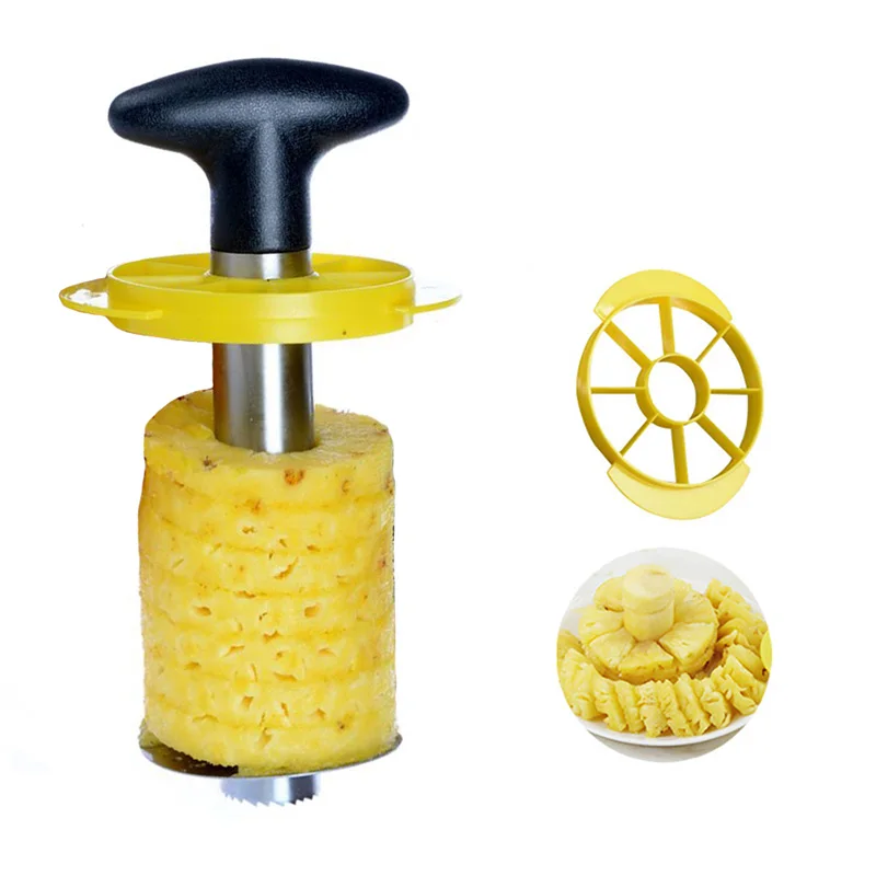 2Pcs/set Pineapple Slicers W/ Pineapple Peeler Stainless Steel Corer