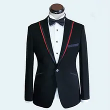 Изготовленный на заказ, чтобы измерить черные свадебные смокинги бордового цвета с двойным воротником, высокое качество, индивидуальный черный костюм для жениха для мужчин