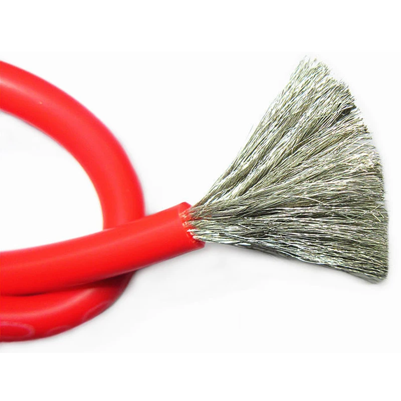 1M Black and Red 10AWG silicone wire heatproof soft Silicon gel Cable for RC lipo battery | Электроника