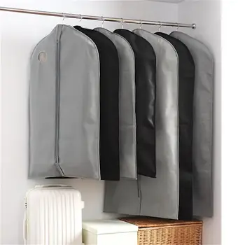 

Breathable non-woven clothes dress suit coat protective cover travel clothing dust bag Organizer dust cover 3