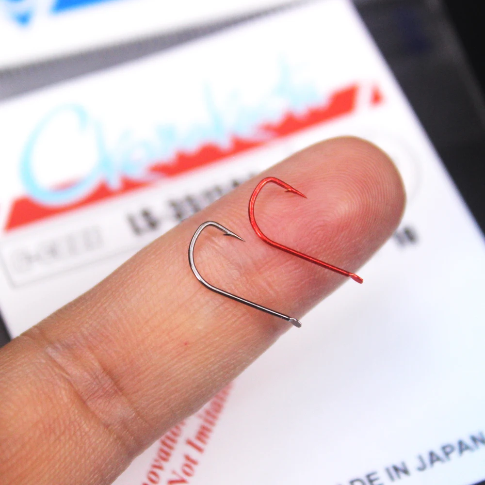 10pcs/lot sode fishing hooks black and red color High Carbon Steel Fishing Hook Sode Non-Barb