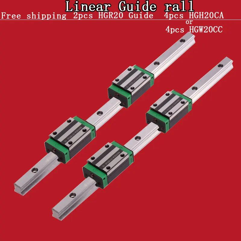 

Free shipping 4pcs linear rail HGR20 L=1500 and 4pcs HGH20CA linear guide rails block cnc parts