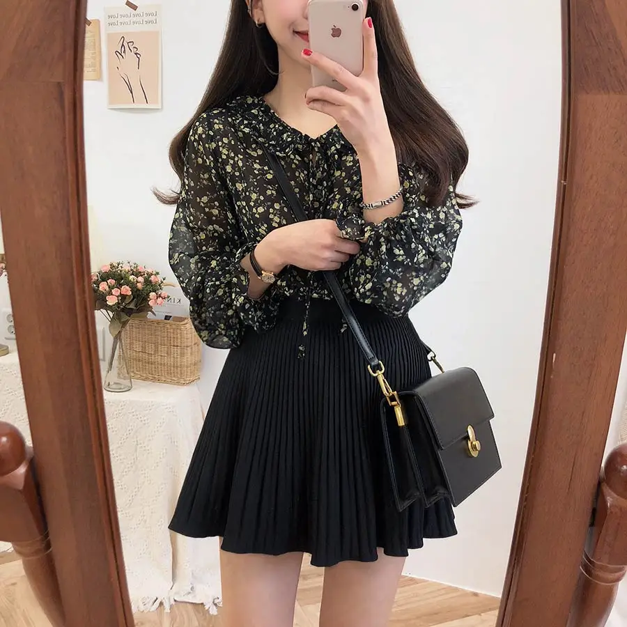  v neck sexy Shirt Summer apricot black chiffon Blouse Women Tops femme Casual Women short sleeve Gi