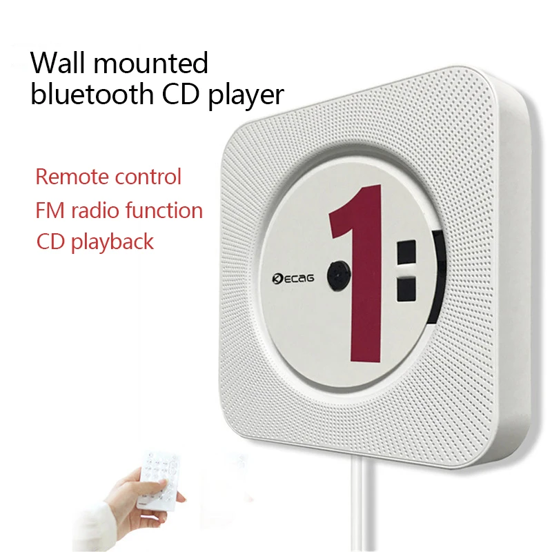 

CD player portable Wall-mounted bluetooth repeater fetal education early education English Pull Switch with Remote HiFi Speaker