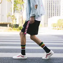 Новые уличные носки скейтбордиста хлопок, Классические радужные полосатые трендовые уличные носки