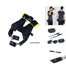 Black Double Shoulder Sling Belt Quick Rapid Strap Photo Studio Accessories for DSLR Digital SLR Camera