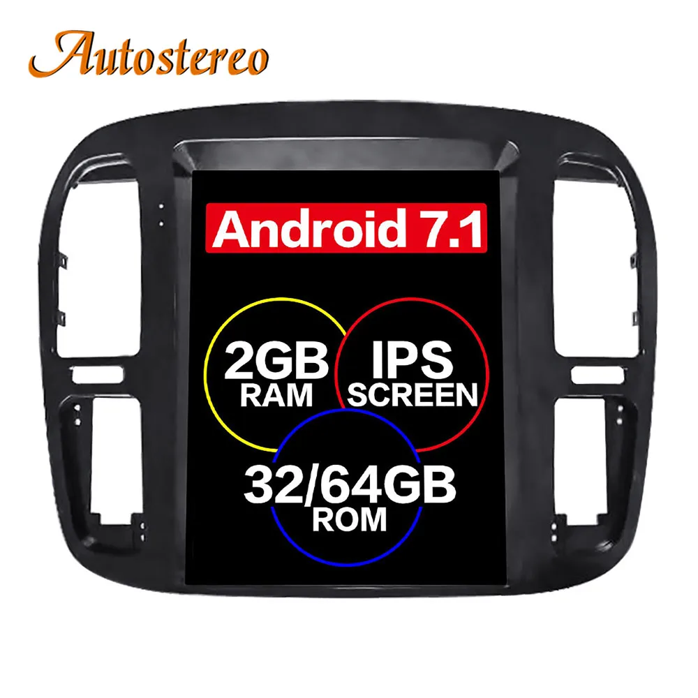 

Android9 Vertical screen Car GPS Navigation For TOYOTA LAND CRUISER LC100 92-2002 headunit multimedia player radio tape recorder