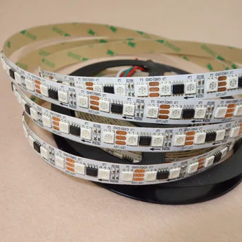 

5m DC12V WS2811 96LEDs/m (32pixes/m,3leds as one pixel) WHITE PCB led digital strip;IP33;non-waterproof