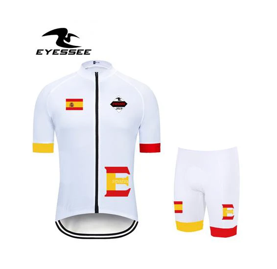 Новинка! Тур Испании велосипедная одежда Ropa ciclismo Eyessee Велоспорт Джерси костюм велосипед Лето Майо белый с коротким рукавом - Цвет: kits