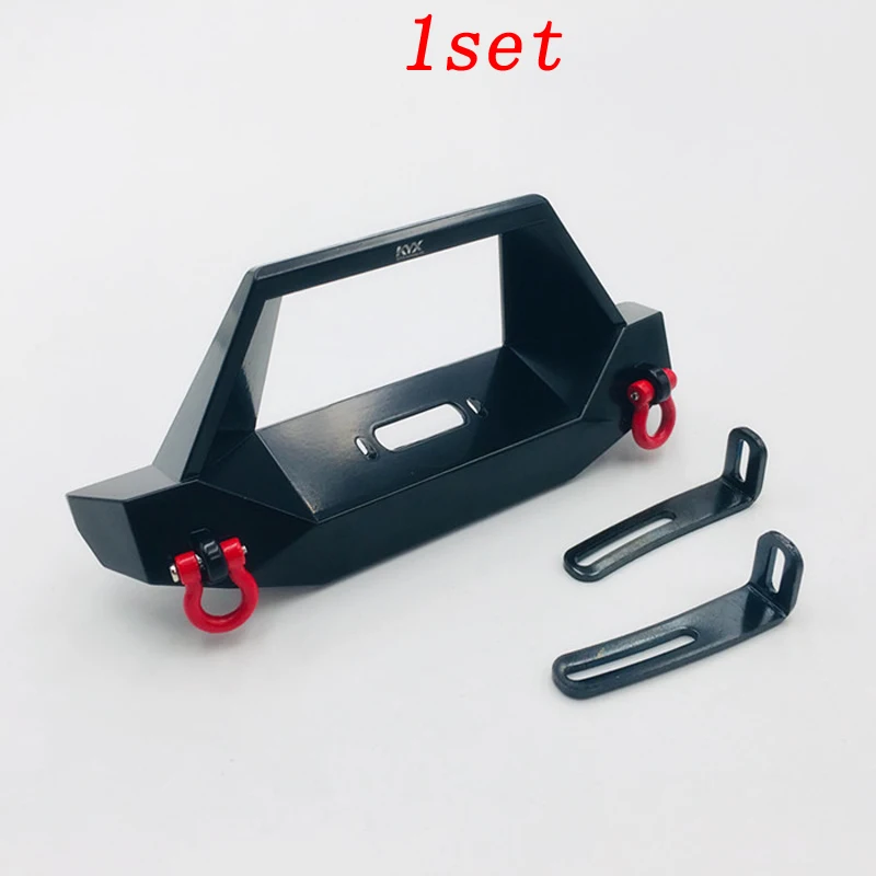 

1set 1/10 RC Model Cars Metal Front Bumper for Axial scx10 ii TRX-4 RC Crawler Cars Anti-collision Bracket Bar w/ Mounting Base