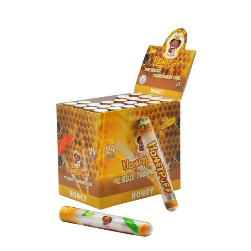 

1 Tube With 2 Cones Fruit Flavor Pre-rolled Cones Clear Non Tobacco Stash Jar Joint Holder Storage Paper Cones Holder